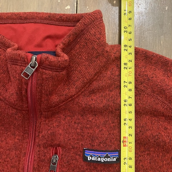 Patagonia Better Sweater 1/4 Zip Fleece Pullover Red Mens Size XL Outdoor - Picture 7 of 8